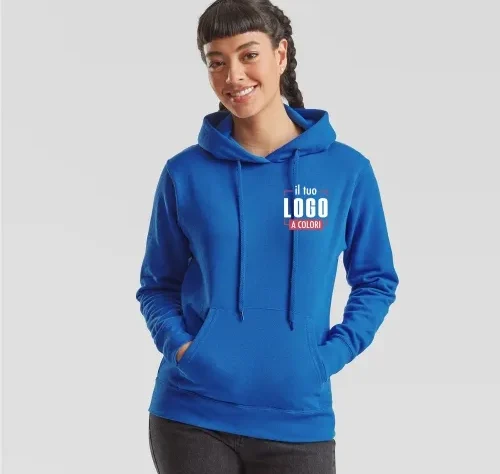 Felpa Donna Interno Caldo con Cappuccio Personalizzata